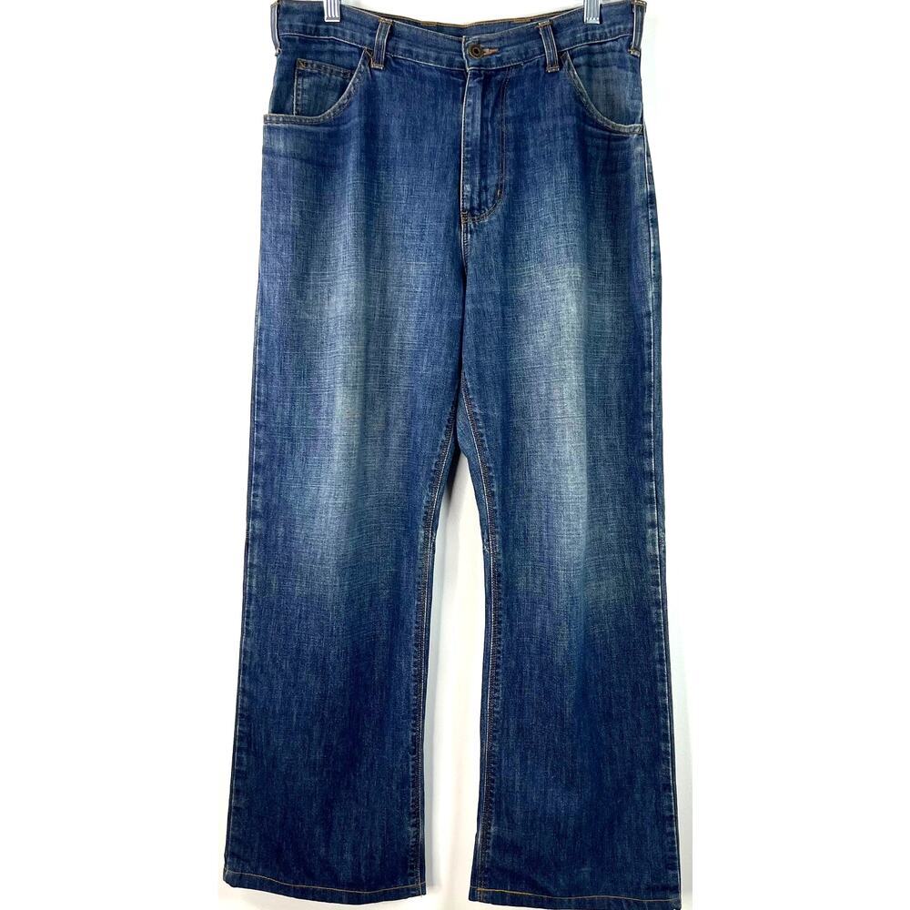 Abercrombie 1892 Vintage Famian Denim Jeans Straight Leg Wide Hem Size 32 R